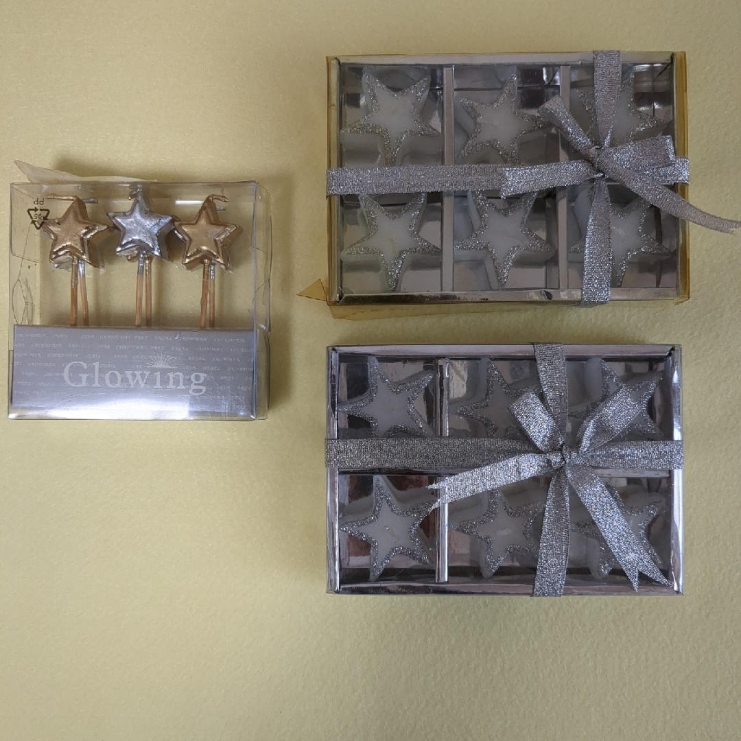 星型キャンドル3箱 ハンドメイドのインテリア/家具(アロマ/キャンドル)の商品写真
