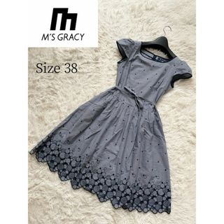 【M’SGRACY】エムズグレイシー　ドットワンピース　M フリルワンピース