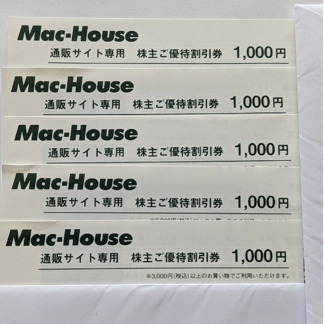 Mac-House(マックハウス)のマックハウス　株主優待券 チケットの優待券/割引券(ショッピング)の商品写真