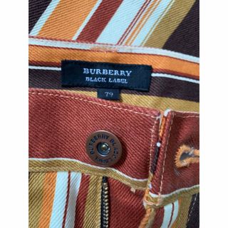 バーバリーブラックレーベル(BURBERRY BLACK LABEL)のバーバリー　ストライプフレアパンツ(スラックス)