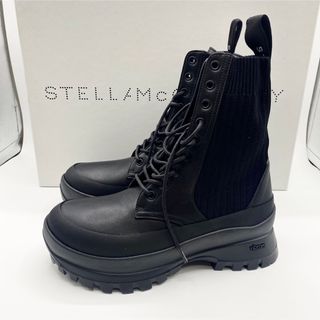 ステラマッカートニー(Stella McCartney)の新品未使用！送料込み★Stella McCartney★トレースニットロゴブーツ(ブーツ)