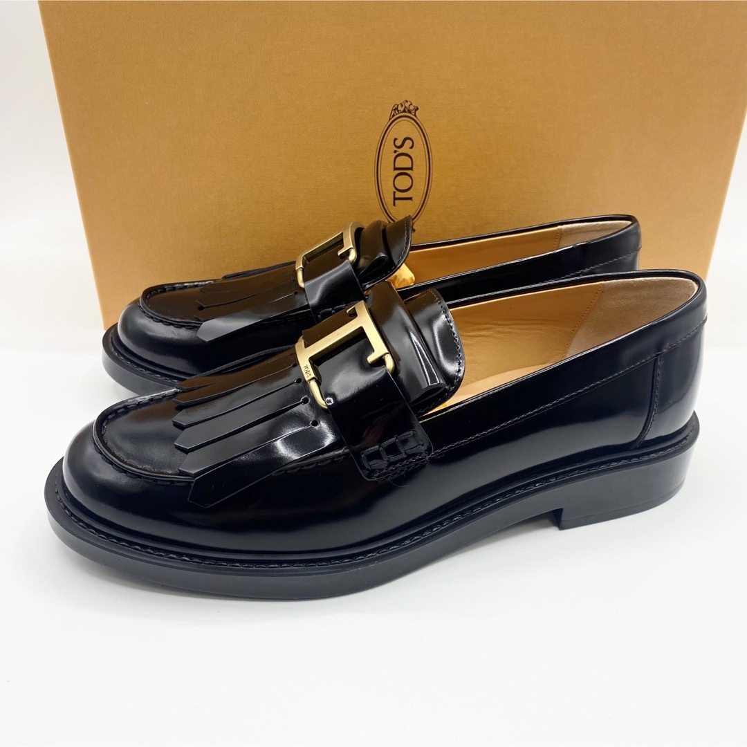 トッズ TOD`S レザー ローファー Tタイムレス　靴38サイズ(25cm