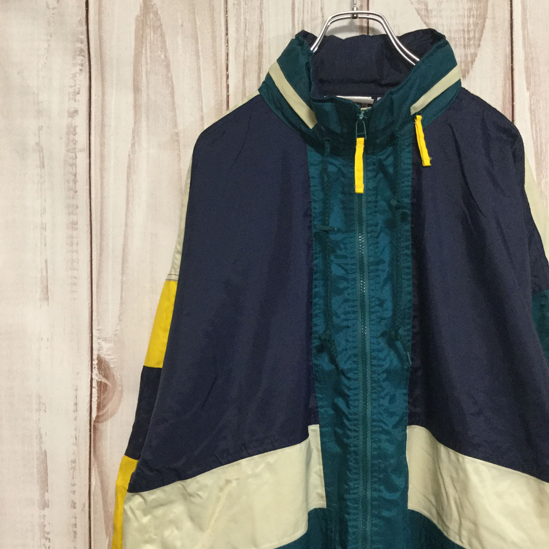 adidas(アディダス)の【アディダス ポリジャケット】 90s 配色 ビッグサイズ 2XL 古着 メンズのジャケット/アウター(ナイロンジャケット)の商品写真