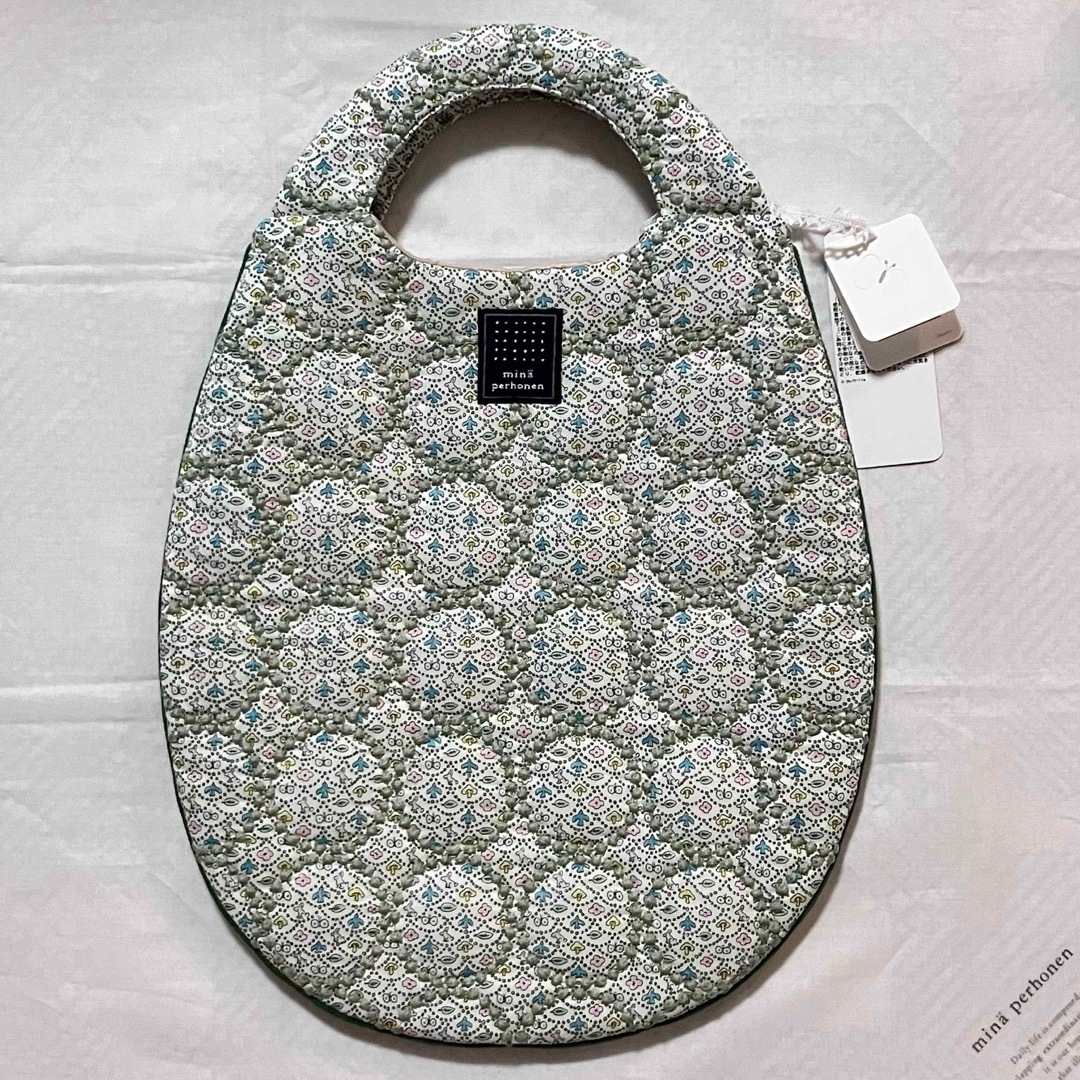 【新品】ミナペルホネン　egg bag  smoky green