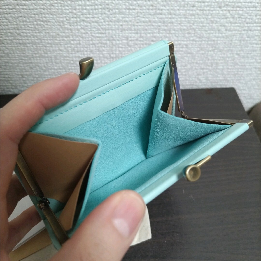 IL BISONTE - 新品 イルビゾンテ 本革 レザー がま口 折り財布