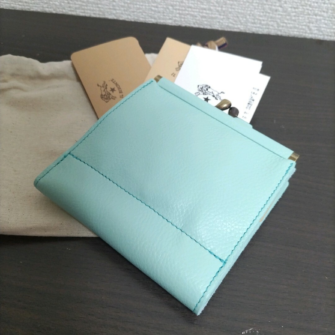 IL BISONTE - 新品 イルビゾンテ 本革 レザー がま口 折り財布