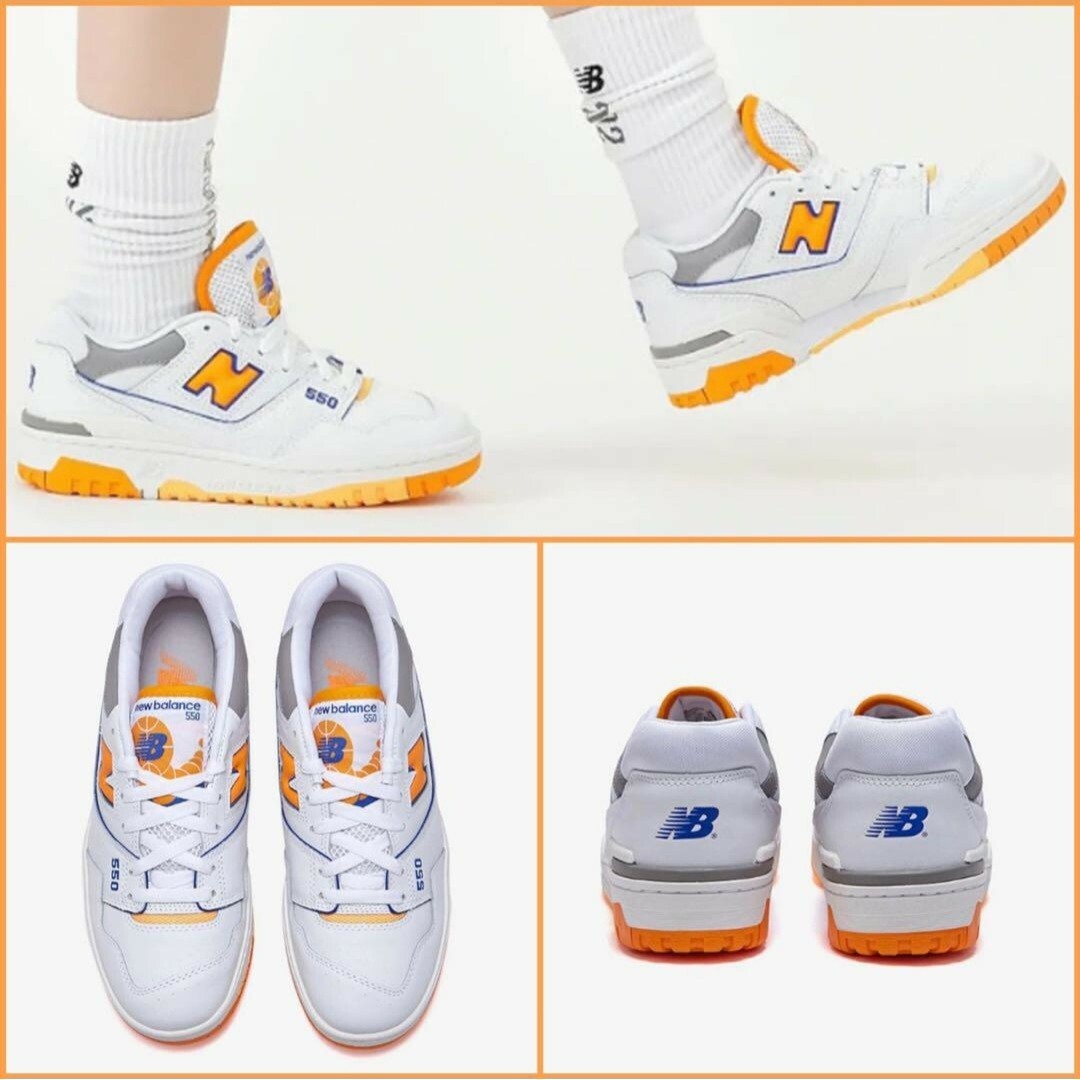 着用1度のみ new balance 550 オレンジ 【購入時コメント不要です