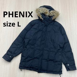 90's PHENIX フェニックス　レザーパッチ　ヴィンテージダウンジャケット