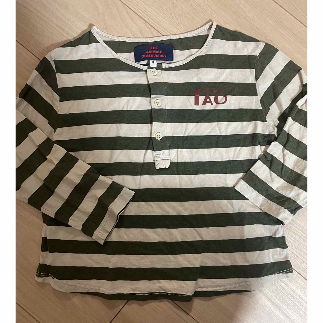 bobo chose(ボボチョース)のTAO 6y ボーダーTシャツ キッズ/ベビー/マタニティのキッズ服男の子用(90cm~)(Tシャツ/カットソー)の商品写真