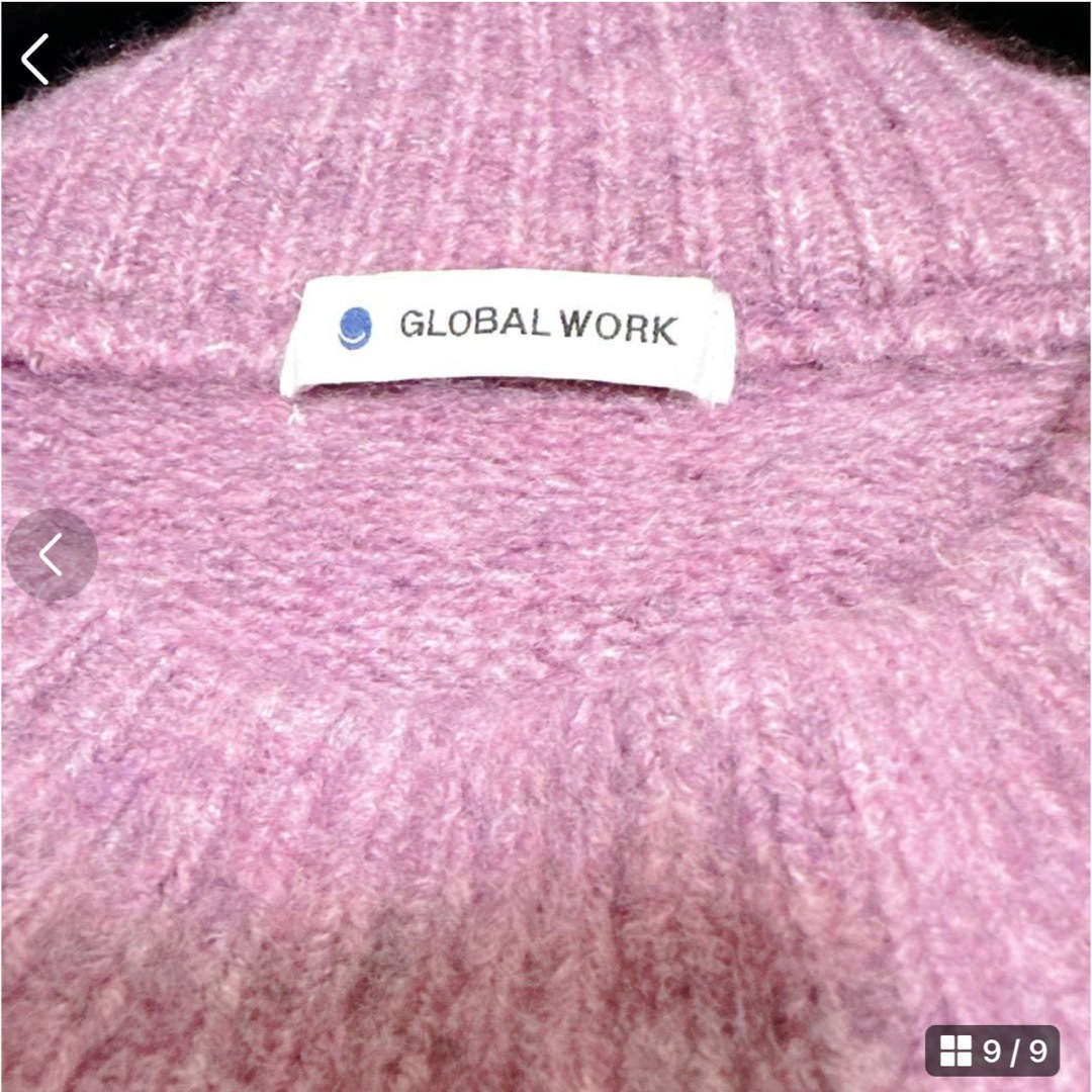 GLOBAL WORK(グローバルワーク)の★美品★グローバルワーク★ニットワンピース ピンク レディースのワンピース(ロングワンピース/マキシワンピース)の商品写真