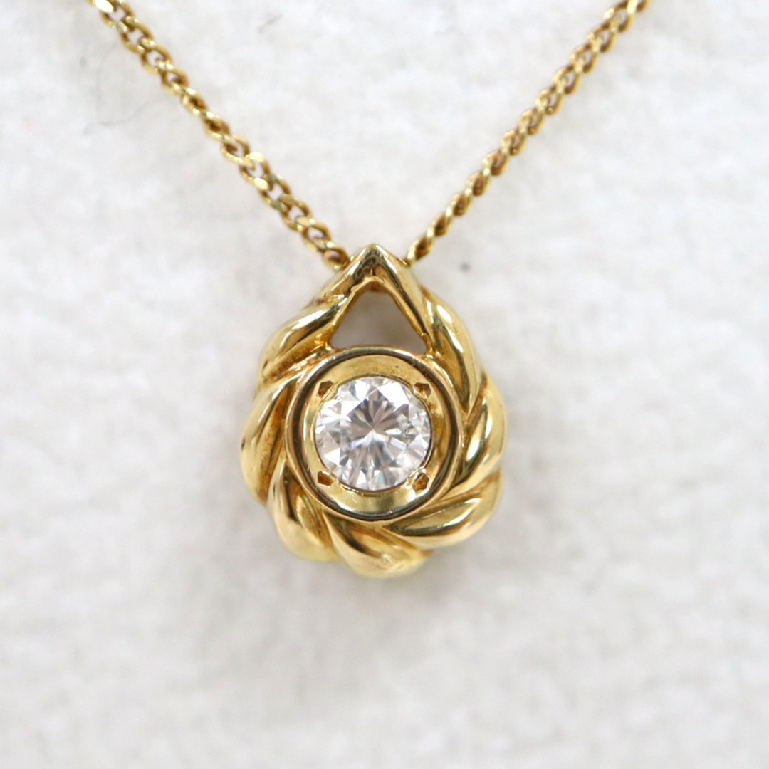 【Jewelry】K18YG ダイヤネックレス D.0.13ct 2g/hm09818tg