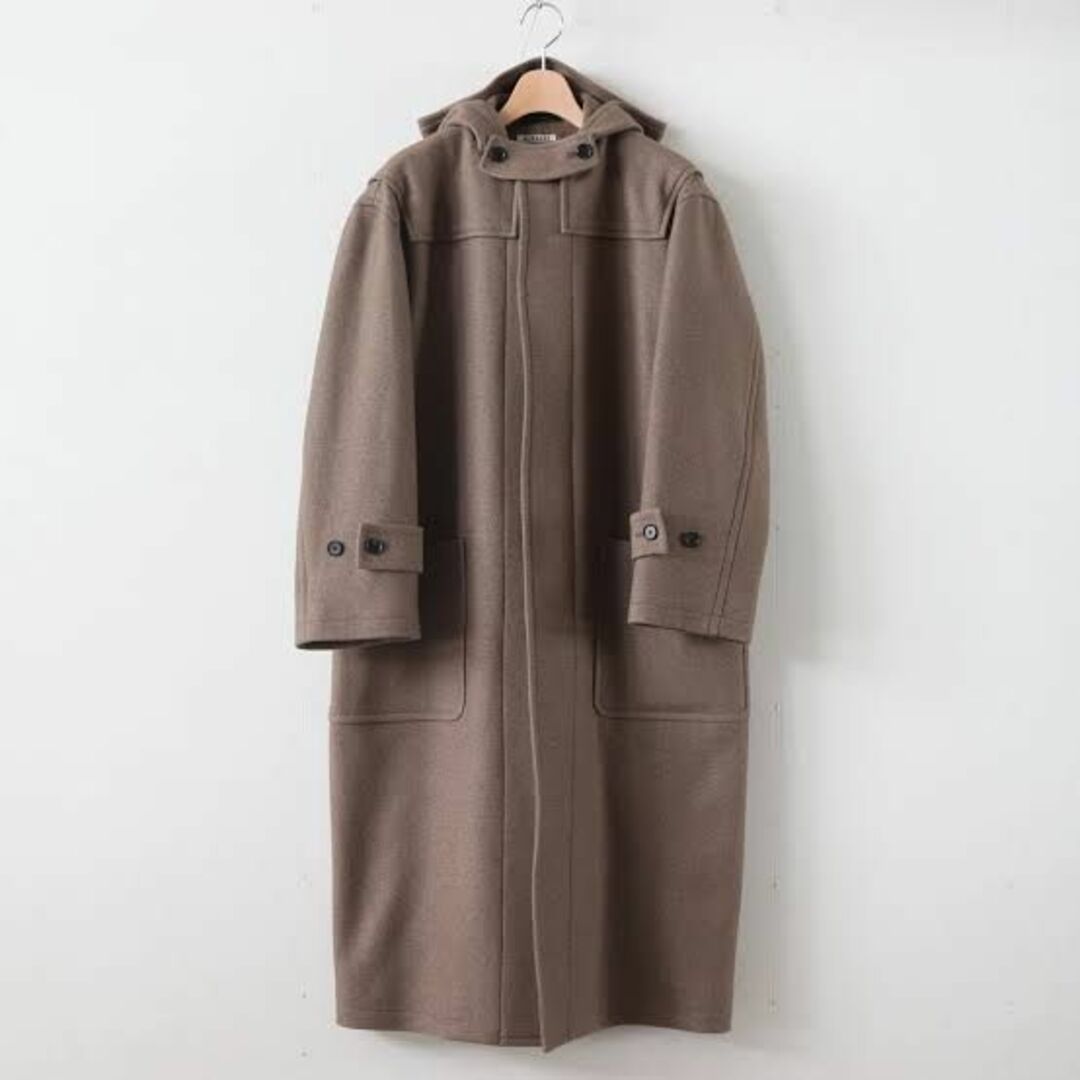 AURALEE ウールシルクメルトンロングダッフルコート