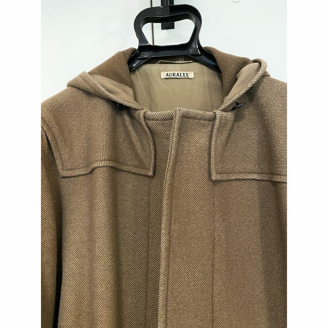 AURALEE ウールシルクメルトンロングダッフルコート