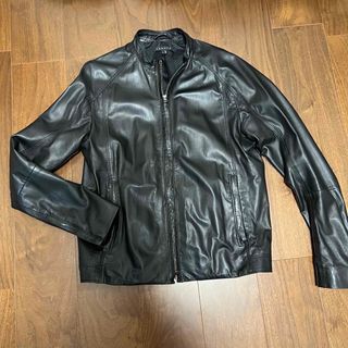 theory - [美品】theory メンズ 羊革シングルライダース レザー