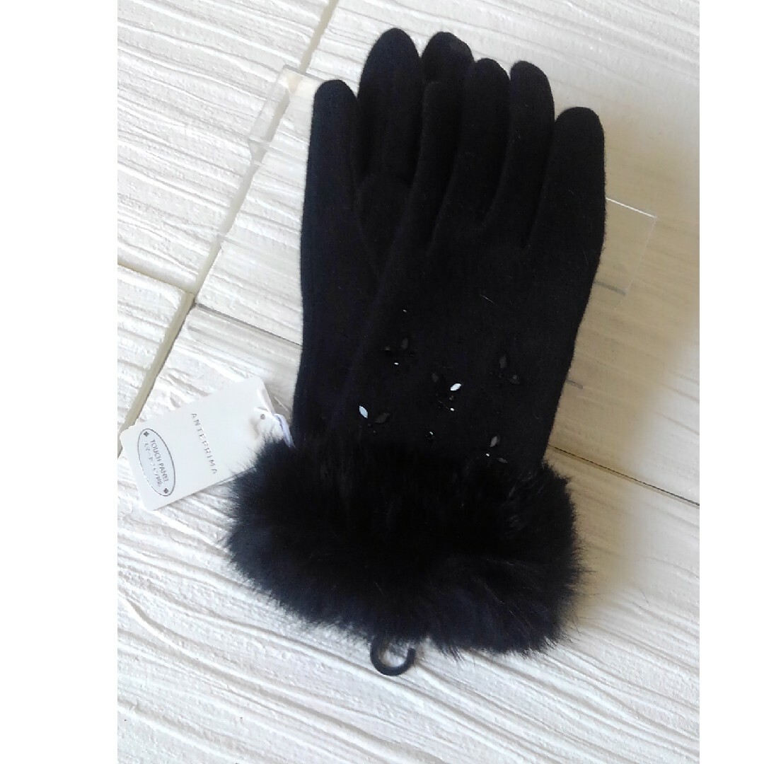 ⭐新品⭐タグ付き ANTEPRIMA 黒 手袋 21～22センチ | フリマアプリ ラクマ