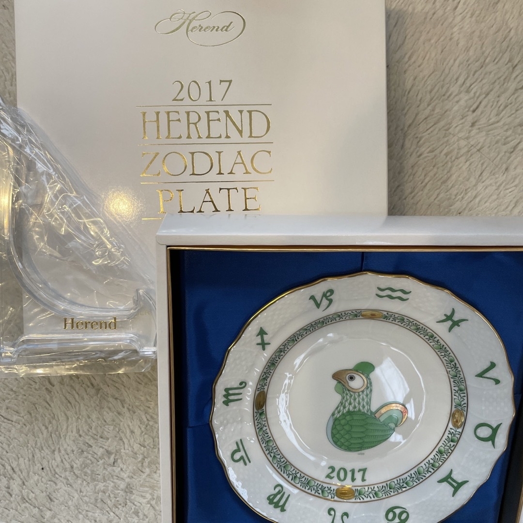 Herend(ヘレンド)のヘレンド　干支　酉　トリ　2017 HEREND ZODIAC PLATE インテリア/住まい/日用品のインテリア小物(置物)の商品写真