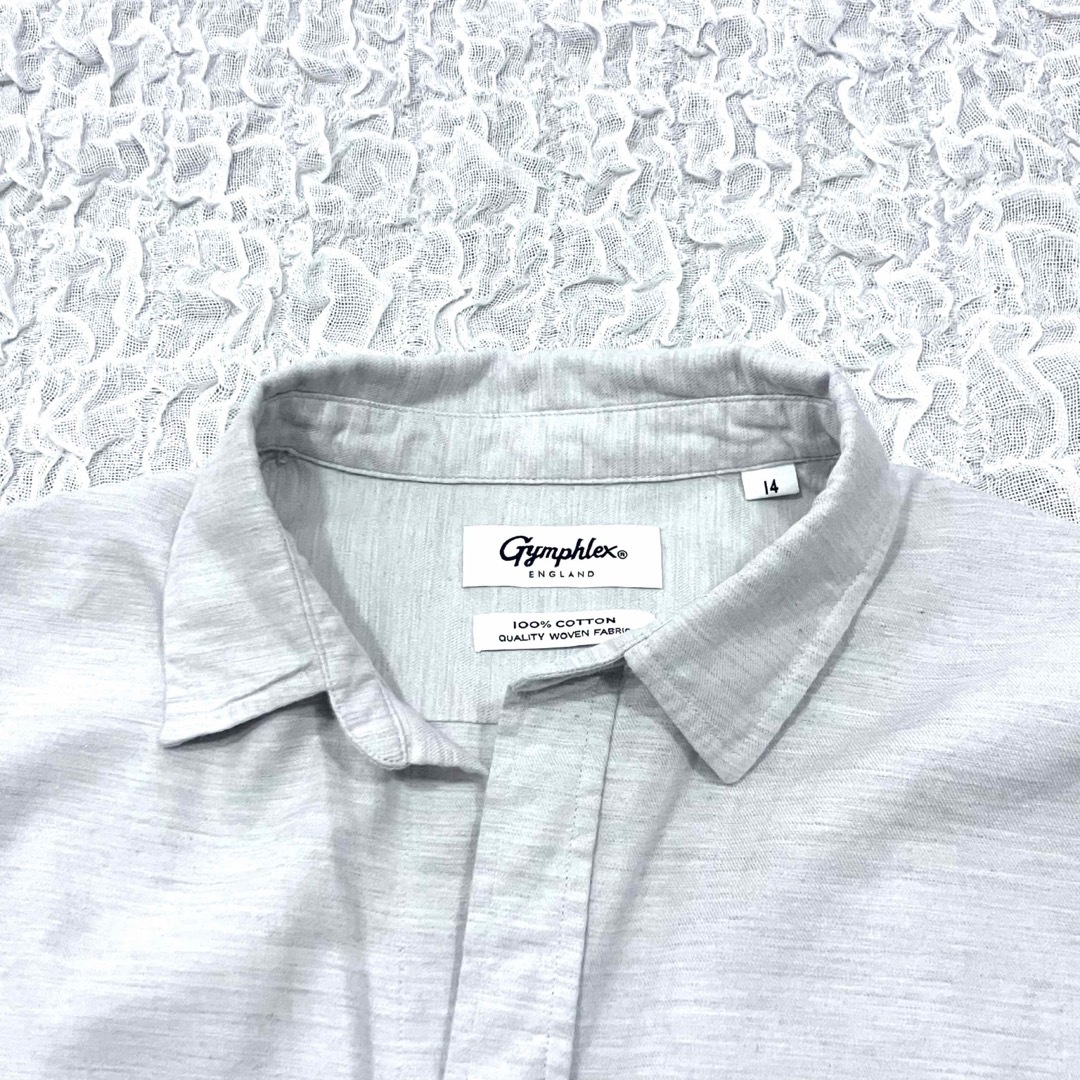 Gymphlex  ENGLAND ジムフレックス　長袖シャツ　グレーサイズ14