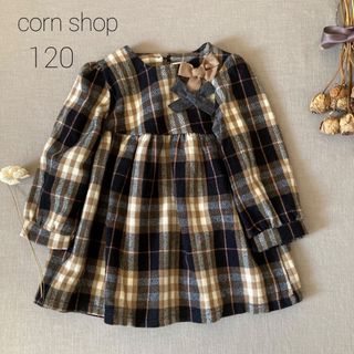 韓国子供服corn shop 暖かな起毛生地✾リボンチュニック120(ワンピース)