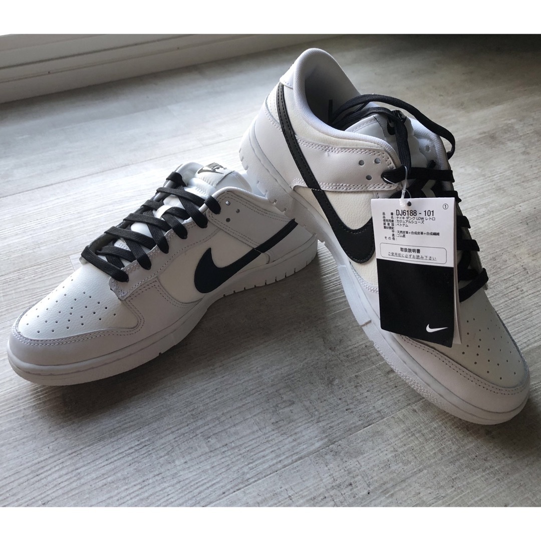 靴/シューズ【新品】NIKEダンク　LOW レトロ　ホワイト