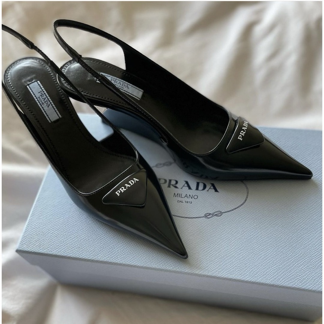 クリアランスバーゲン PRADA 35.5- ブラッシュドレザー ブラッシュド