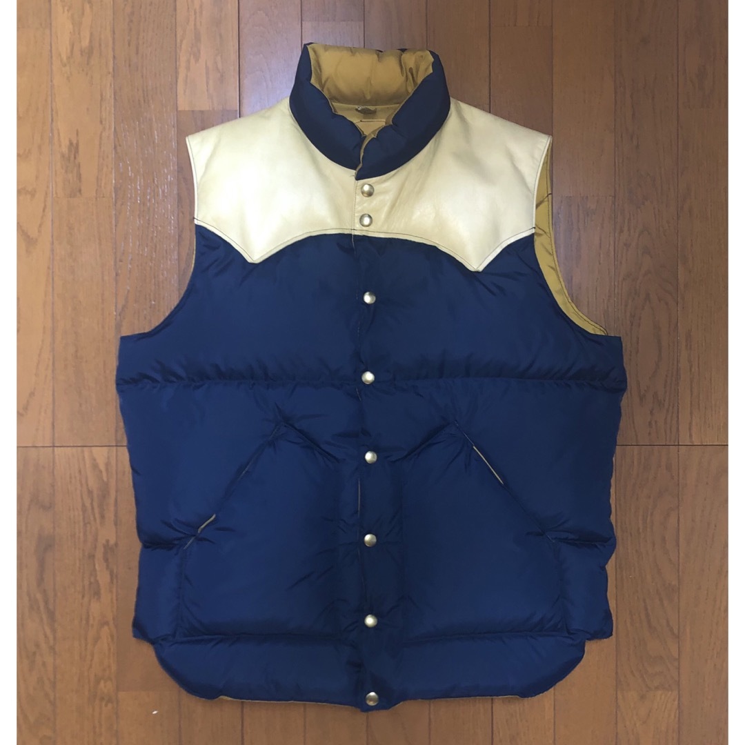 美品 Rocky Mountain Featherbed ダウンベスト レザー