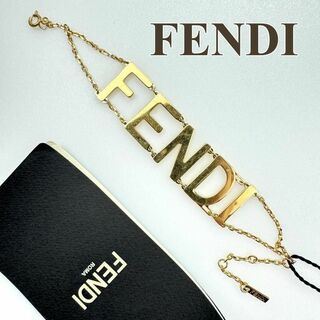 フェンディ(FENDI)のフェンディ FENDI ロゴブレスレット ゴールド(ブレスレット/バングル)