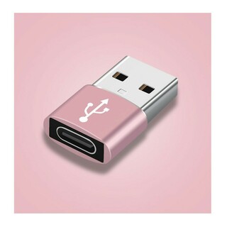 USB ⇒ type C 変換 アダプタ スマホ タブレット パソコン ピンク(PC周辺機器)