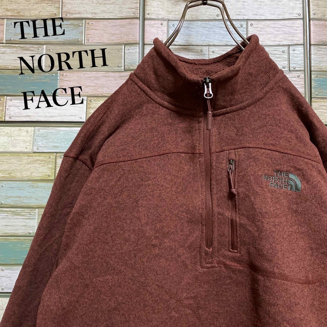 THE NORTH FACE(ザノースフェイス)のザノースフェイス　ハーフジップ　フリースニット　ワンポイント刺繍ロゴ メンズのジャケット/アウター(ブルゾン)の商品写真