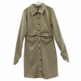 ザラ(ZARA)のザラ 千鳥格子 長袖 ミニワンピース S ZARA レディース 古着 【231112】(ミニワンピース)