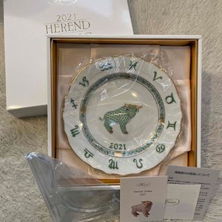 ヘレンド(Herend)のヘレンド　干支　プレート　2021 丑 ウシ　HEREND PLATE(置物)