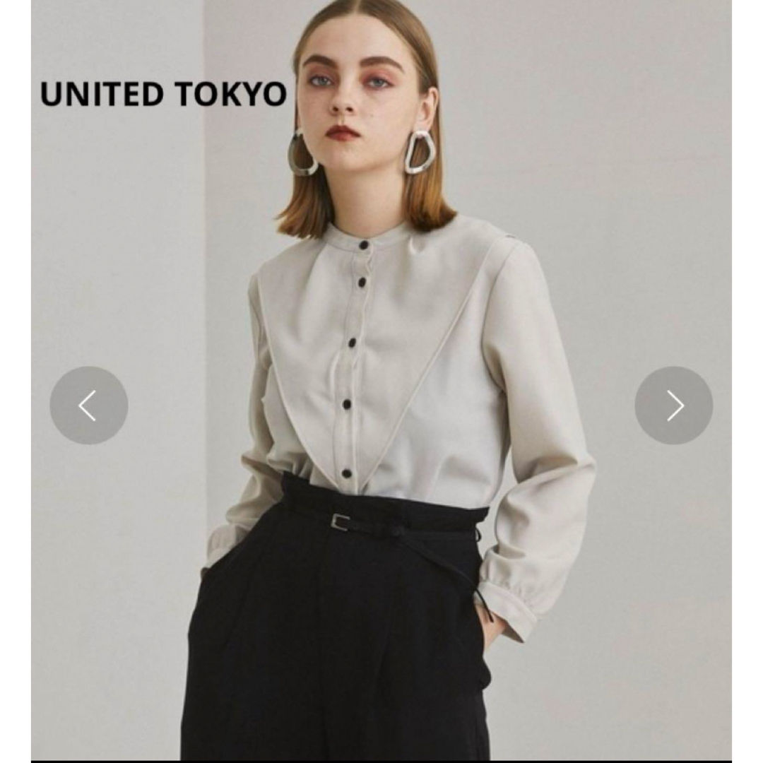 UNITED TOKYO - UNITED TOKYO ケープカラーボリューム袖ブラウスの通販 ...