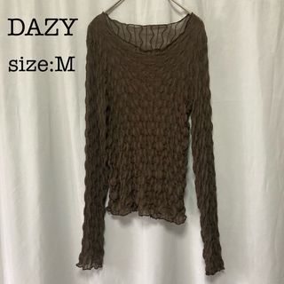 SHEIN DAZY  ウェーブシアーカットソー(Tシャツ(長袖/七分))