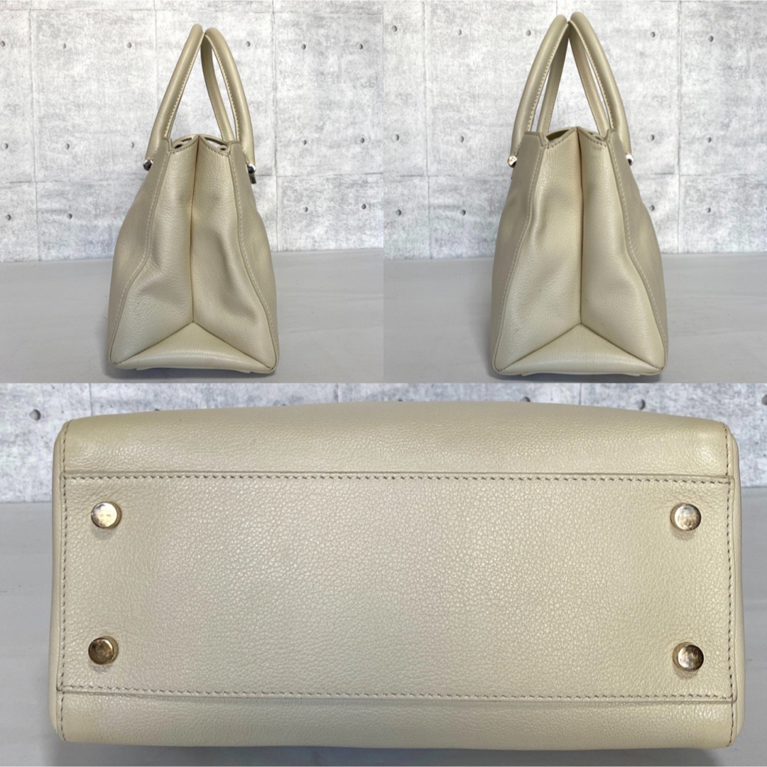 【美品】JIMMY CHOO MARIANNE/S リネン 2WAYハンドバッグ