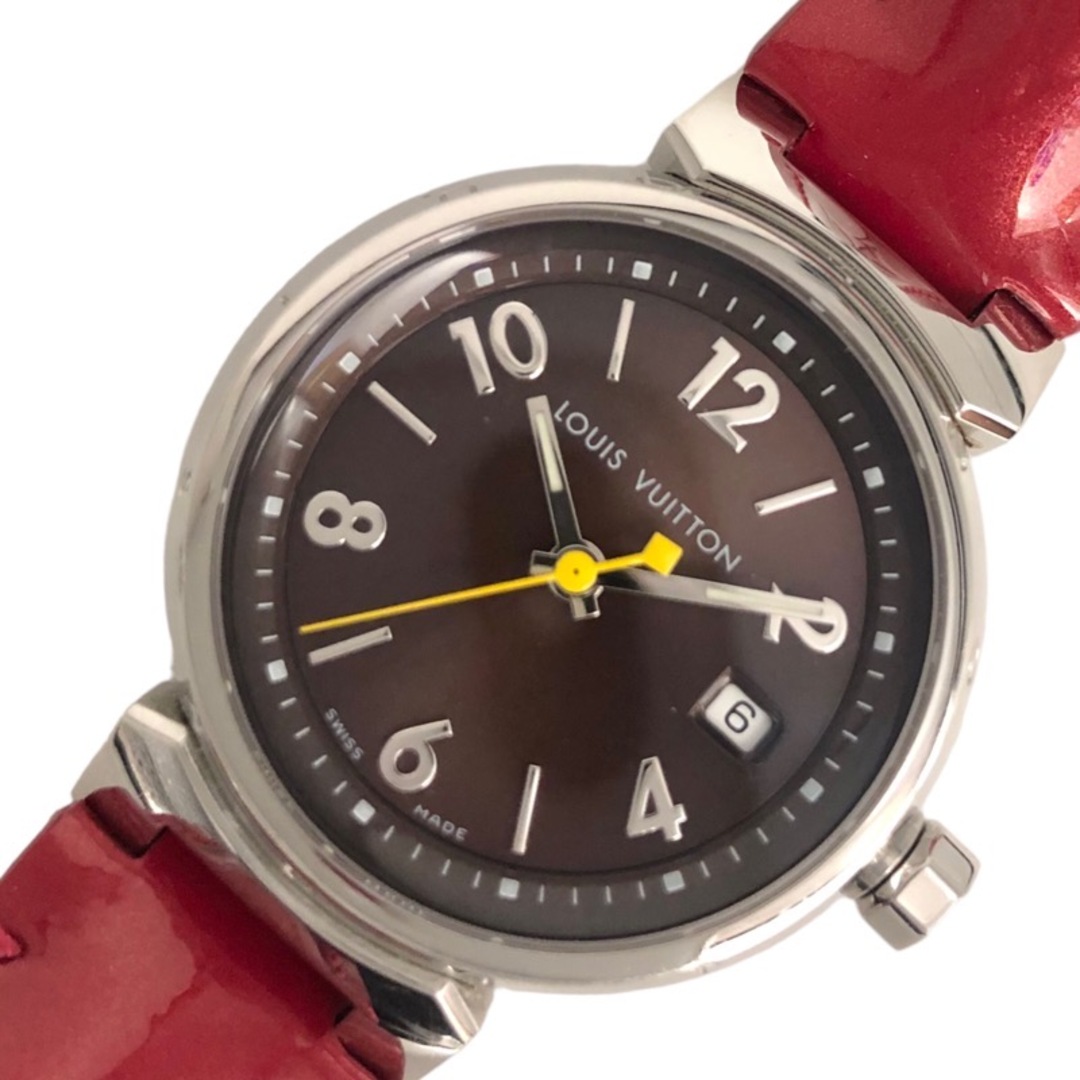 ルイ・ヴィトン LOUIS VUITTON タンブール Q1211 SS/レザー レディース 腕時計