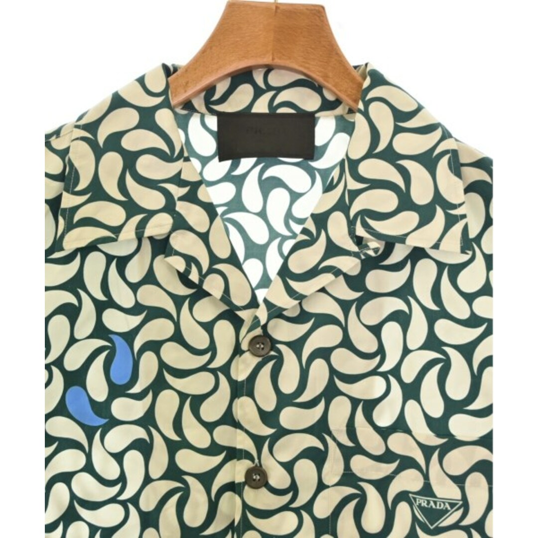 PRADA プラダ カジュアルシャツ XL 緑x白(総柄)