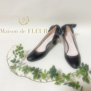 メゾンドフルール(Maison de FLEUR)の🖤メゾンドフルール🖤　パンプス　リボン　ブラック(ハイヒール/パンプス)