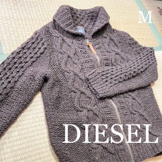 美品 DIESEL カシミヤ混 ニット セーター グレー L 日本M〜L相当