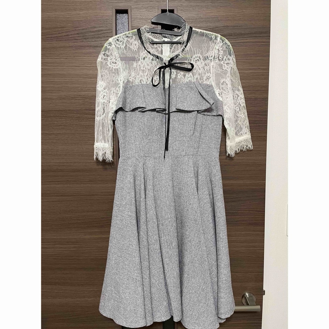 RyuRyu(リュリュ)のRyuyu キャバドレス　ワンピース　リボン五分袖　ゆきぽよ　キャバドレス　M レディースのフォーマル/ドレス(ミニドレス)の商品写真