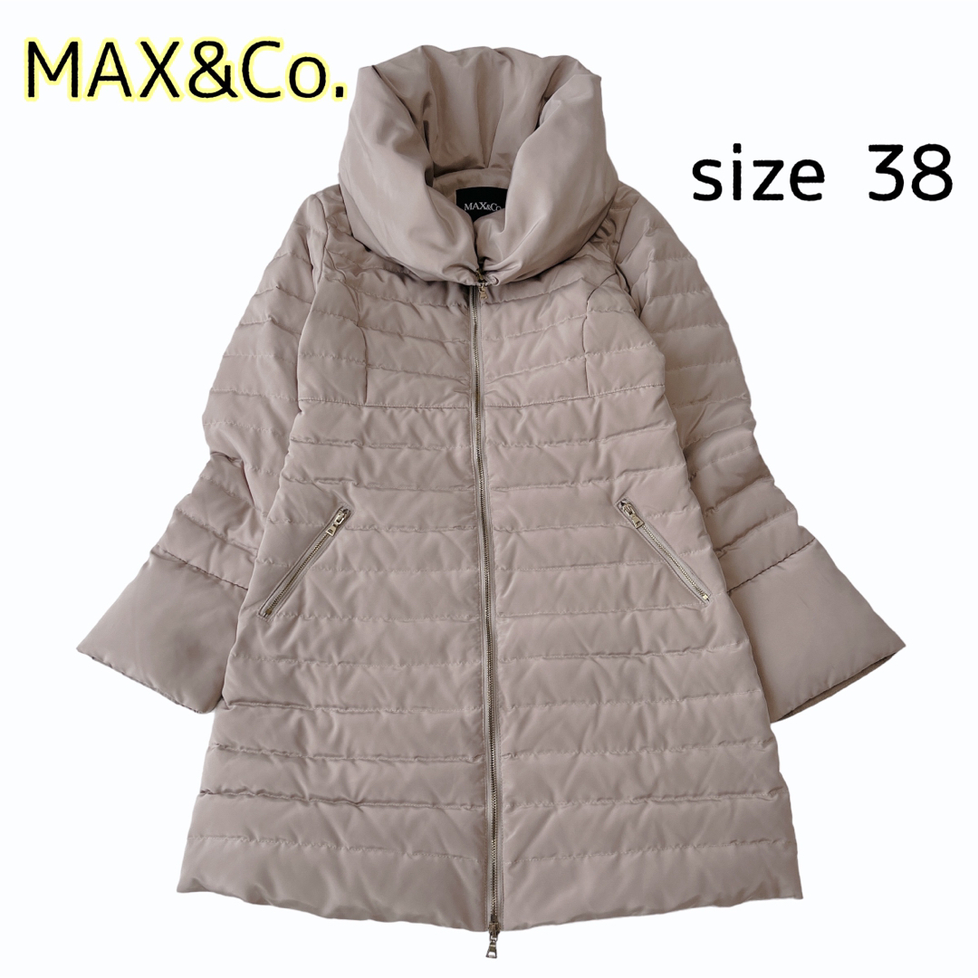 Ashgアパレル美品 MAX\u0026Co. ダウンコート ショールカラー Aライン 