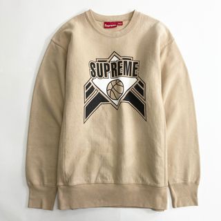 シュプリーム(Supreme)の73k12《美品》Supreme シュプリーム 04AW バスケットボール ロゴスウェット L ベージュ トレーナー basketball カナダ製(パーカー)