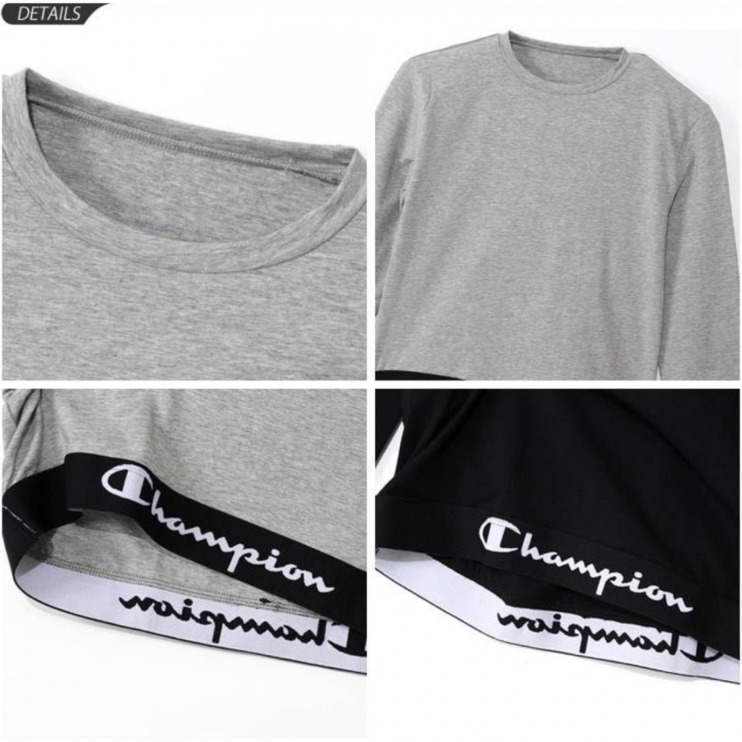 Champion(チャンピオン)のChampion クロップ丈ロングTシャツCW4-Q501 長袖チャンピオン レディースのトップス(Tシャツ(長袖/七分))の商品写真