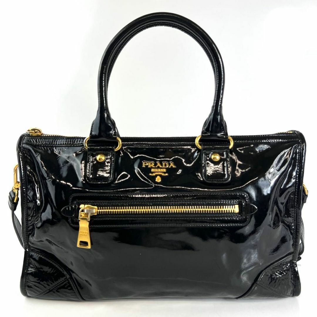 PRADA プラダ エナメル レザー 2way ハンドバッグ ショルダーバッグ | フリマアプリ ラクマ