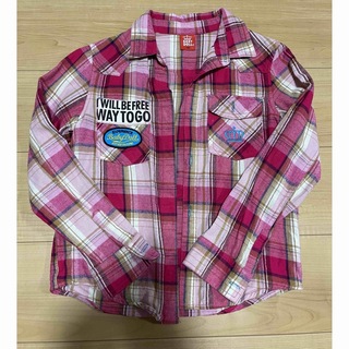 ベビードール(BABYDOLL)のBABYDOLL ベビードール チェックシャツ 140cm ピンク(Tシャツ/カットソー)