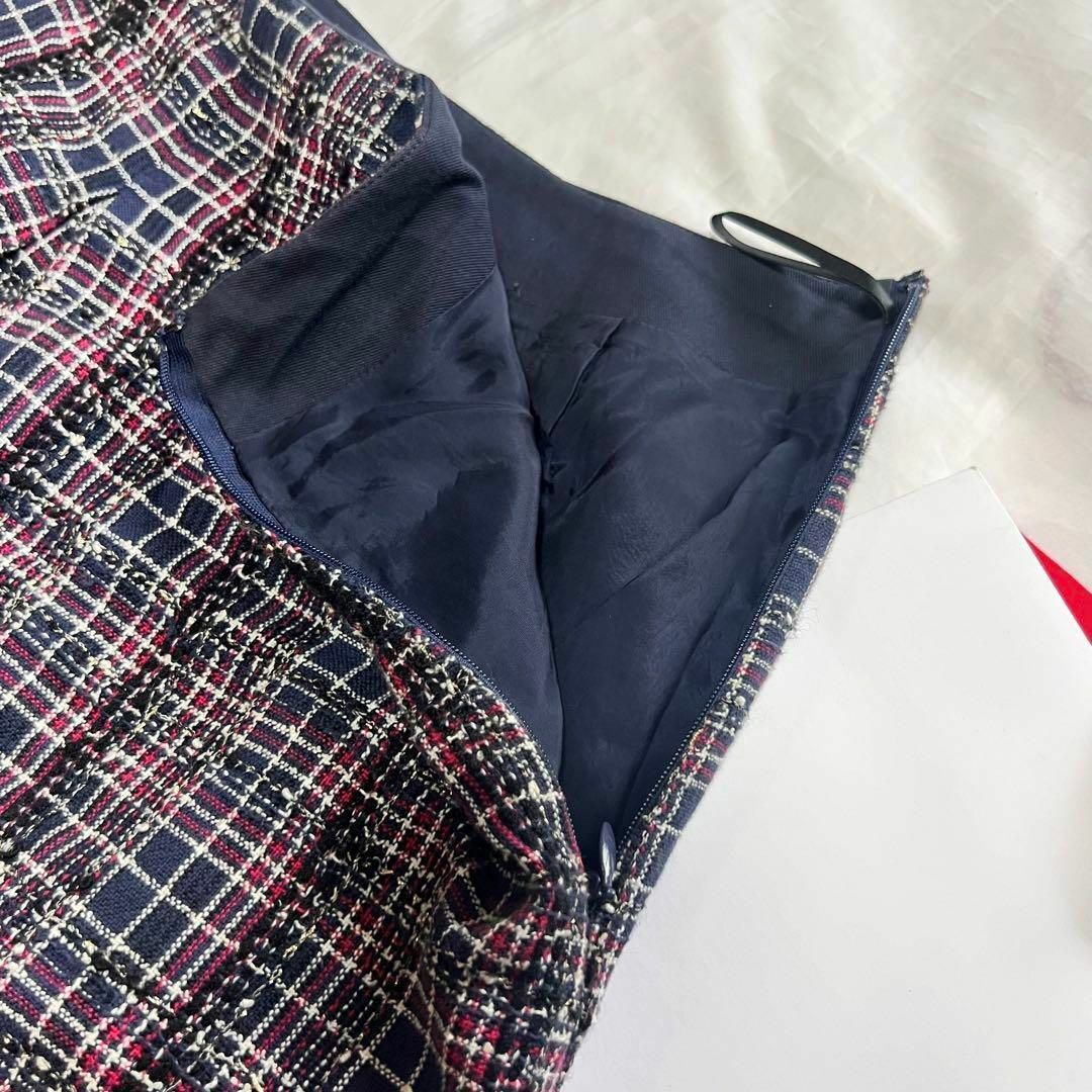 ANAYI(アナイ)の【美品】ANAYI ツイードセットアップ ジャケット スカート 36 38 レディースのフォーマル/ドレス(スーツ)の商品写真