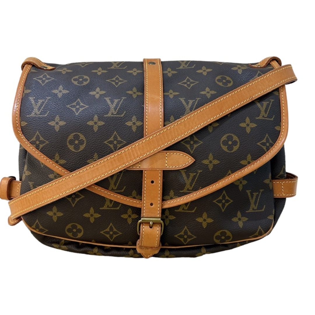 約27cm高さルイ・ヴィトン LOUIS VUITTON ソミュール30 M42256 モノグラム/GD金具 レディース ショルダーバッグ