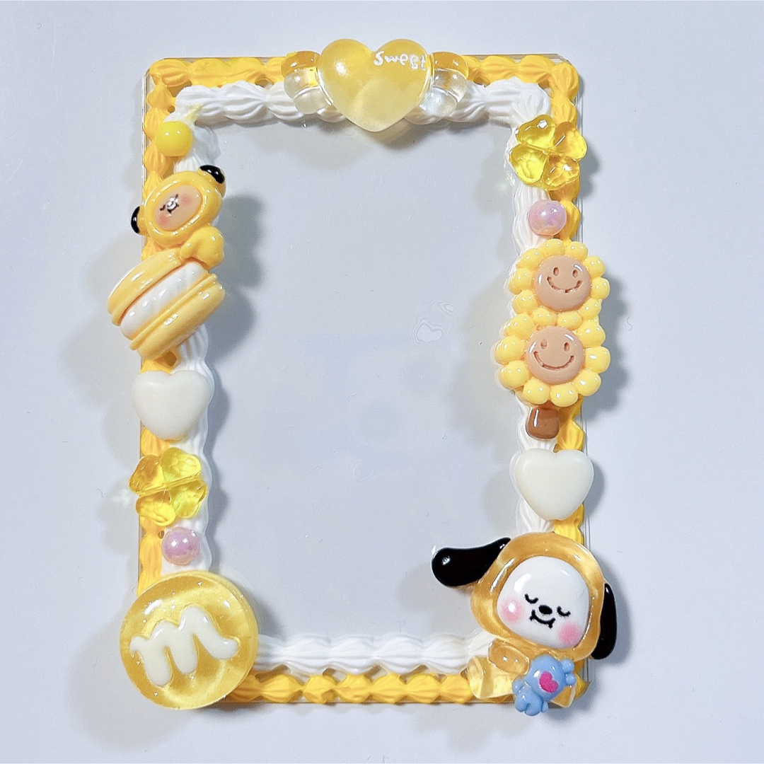 BT21(ビーティーイシビル)のホイップデコ トレカケース bts bt21 ジミン イエロー ハンドメイドのハンドメイド その他(その他)の商品写真