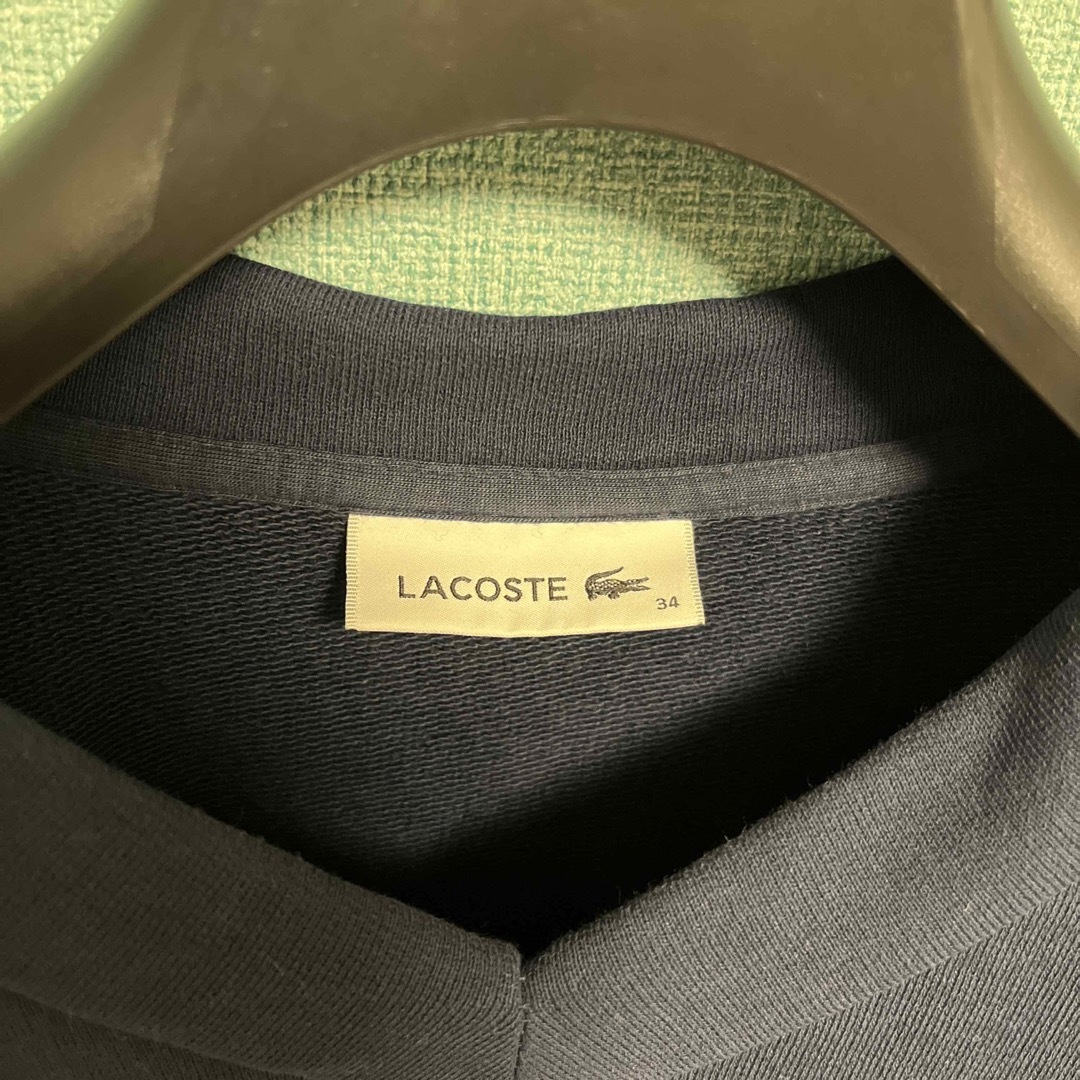 LACOSTE(ラコステ)のラコステ　ワンピース　美品（1,2回着用）　LACOSTE ネイビー　スエット レディースのワンピース(ひざ丈ワンピース)の商品写真