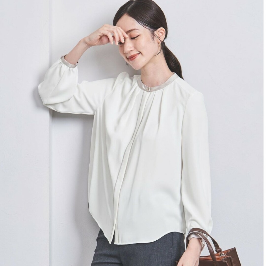 UNITED ARROWS バイカラーパイピングブラウス UNITED ARROWS バイカラーパイピングブラウス