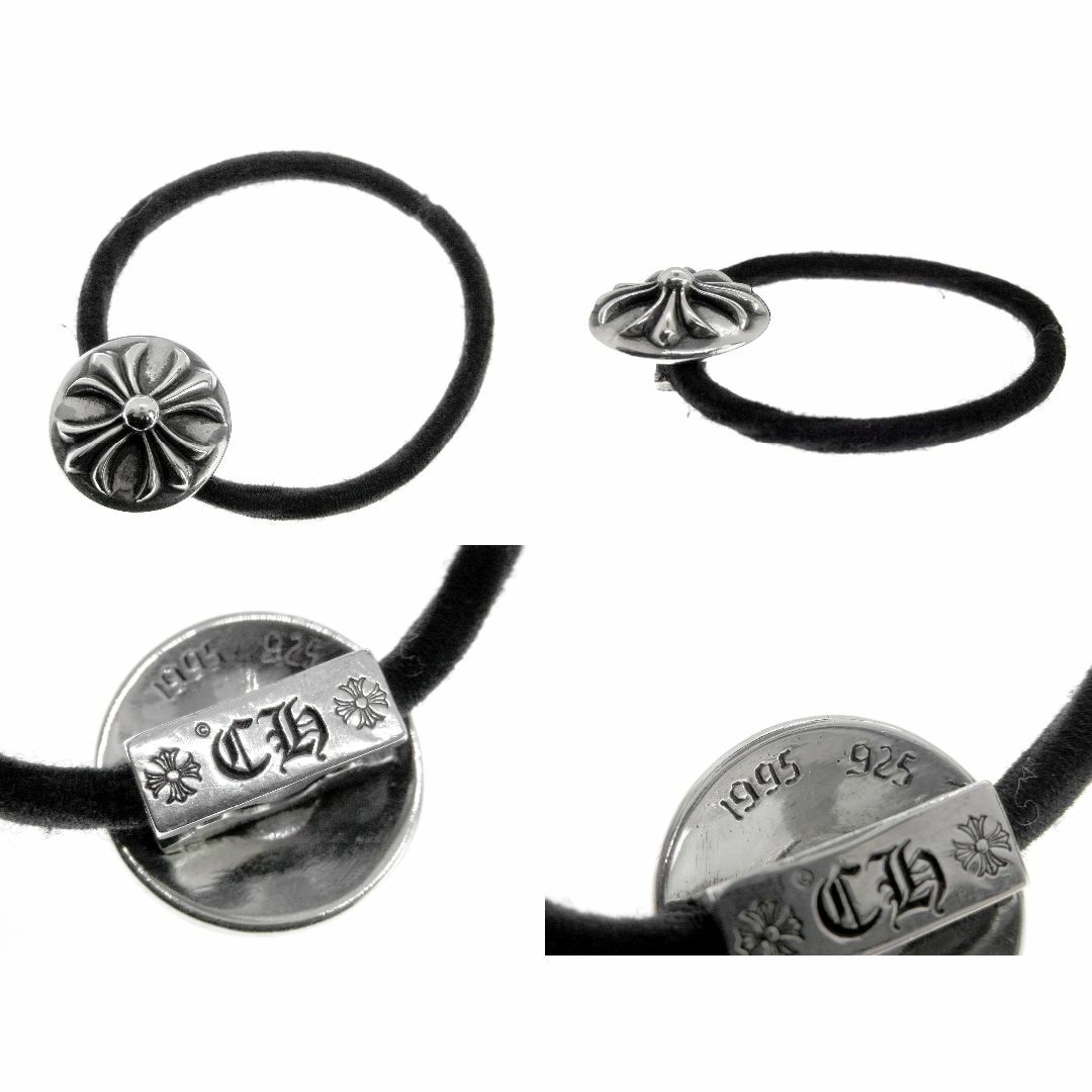 クロムハーツ CHROME HEARTS ■ 【 HAIRBAND CH PLUS 】 現行 クロス ボール ボタン ヘアゴム コンチョ ブレスレット s2163