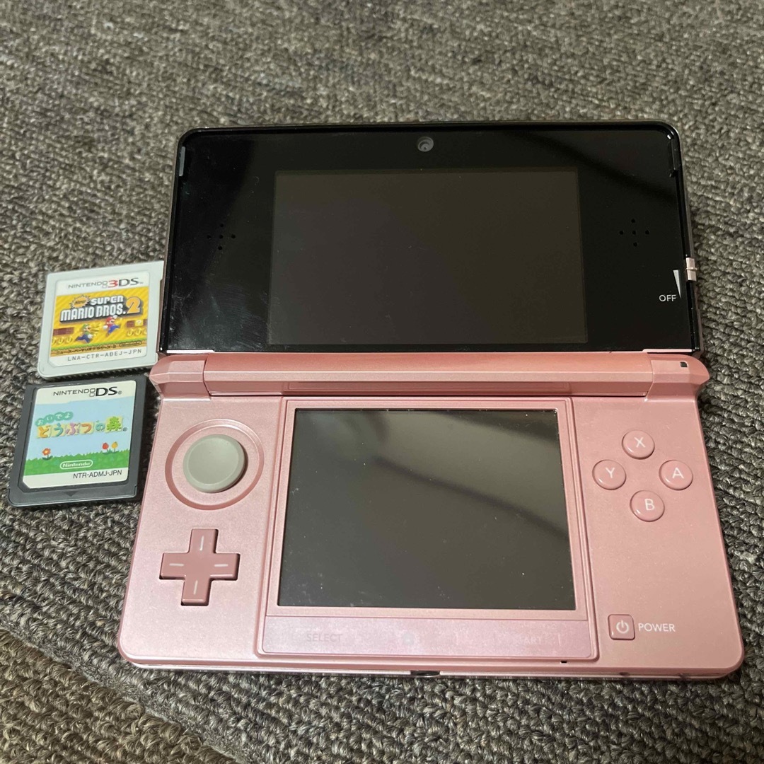 ニンテンドー3DS(ニンテンドー3DS)のニンテンドー3DS ミスティピンク(ソフトおまけ) エンタメ/ホビーのゲームソフト/ゲーム機本体(携帯用ゲーム機本体)の商品写真